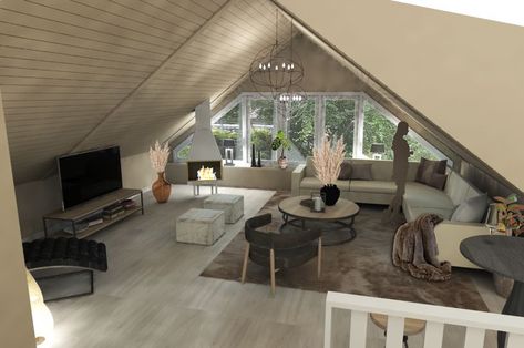 Attic Lounge Ideas, Attic Lounge, Lofted Cabin, Cool Bedrooms For Boys, Ranch House Remodel, Attic Design, Attic Apartment, Living Room Loft, Loft Room