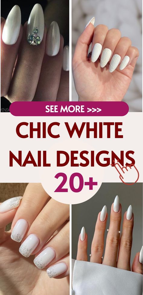 White nails have been a classic staple in the beauty world, revered for their versatility and the clean, polished look they offer. The sheer variety of Stylish Nails White, White Nails With Accent Nail, White Gel Nail Designs, Professional Nail Designs, Stiletto Shaped Nails, Sophisticated Manicure, Cruise Nails, White Gel Nails, Elegant Manicure