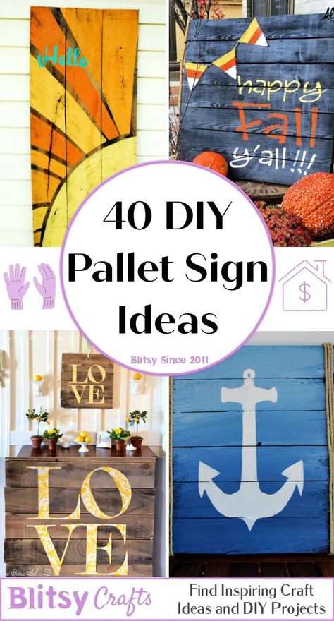 Decorative Pallet Ideas For Outside, Signs Made From Pallets, Single Pallet Ideas, Crafts Using Pallets, Wooden Pallet Signs Diy, Small Pallet Painting Ideas, Paint Signs On Wood Ideas, Painted Pallets For Outside Garden, Pallet Wall Art Ideas