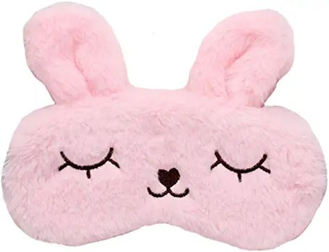 Amazon.com: bunny stuff for girls Rabbit Sleeping, Cute Cartoon Eyes, Cute Sleep Mask, Sleeping Eye Mask, Bunny Mask, Plush Rabbit, Mask Cute, Sleep Funny, Girl Sleeping