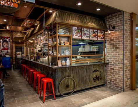 Petaling Street Express Restaurant by Envision Design, Sydney – Australia » Retail Design Blog Hongkong Style, Petaling Street, Food Court Design, Street Food Design, Food Stall Design, Small Restaurant Design, Restaurant China, Menue Design, Asian Restaurant