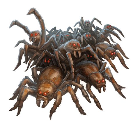 Spider Swarm - Pathfinder PFRPG DND D&D d20 fantasy Wolf Spider, Dark Sun, Beast Creature, D D Monsters, Spider Art, Forgotten Realms, Cool Monsters, Dnd Monsters, Monster Concept Art