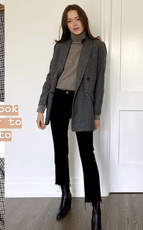 Elegante Casual, Mode Casual, Middle Part, Blazer Outfits, 가을 패션, Buckle Belt, Business Casual Outfits, Winter Fashion Outfits, Looks Vintage