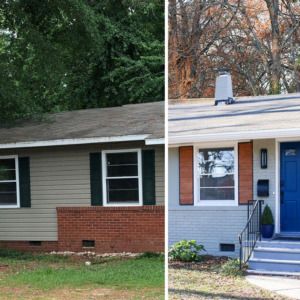 Vinyl Sided Ranch Homes, 60s Ranch House Exterior, 1950s House Exterior, 1950s Ranch House Exterior, Mid Century Ranch Exterior, Ranch Exterior Makeover, 1960s Ranch House Exterior, 1960s Ranch House Remodel, Ranch Style House Exterior