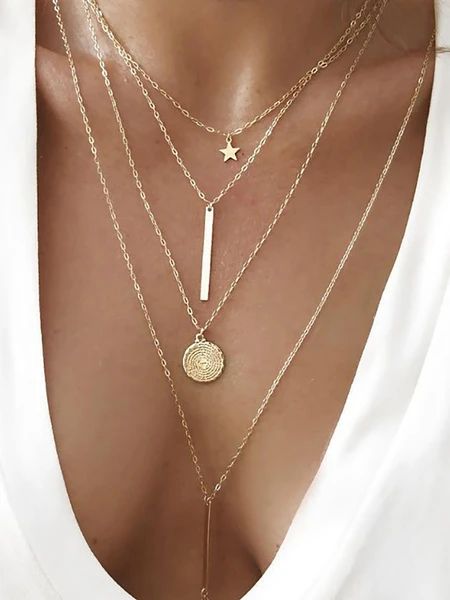 Hot Deals Multi Layer Necklace, Star Pendant Necklace, Chic Type, Five Pointed Star, Elegant Pendant, Fashion Materials, Trend Fashion, Layered Necklace, Chic Me