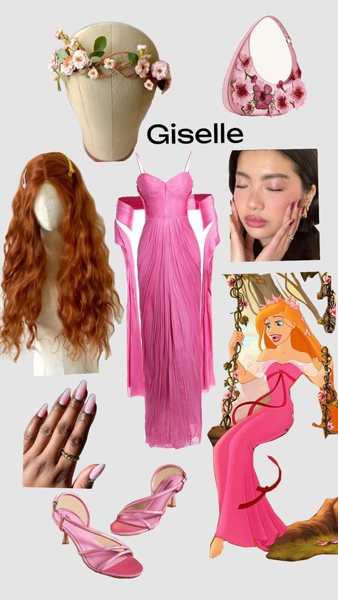 #giselle #enchanted #princesscore #halloweenoutfit #solocostume Giselle Costume Enchanted, Giselle Halloween Costume, Enchanted Costume Ideas, Giselle Enchanted Costume, Enchanted Halloween Costume, Giselle Enchanted Cartoon, Fairytale Costumes Diy, Fairytale Costume Ideas, Giselle Disneybound