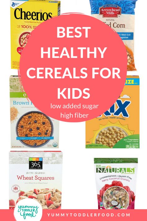 The Best Healthy Cereal for Kids for Breakfast and Snacks (Updated 2019) Best Cereal For Kids, Healthy Cereal For Kids, Toddler Breakfast Ideas, Cereal Aisle, Shredded Wheat Cereal, Healthy Breakfast Burrito, Natural Granola, High Fiber Cereal, Fiber Cereal