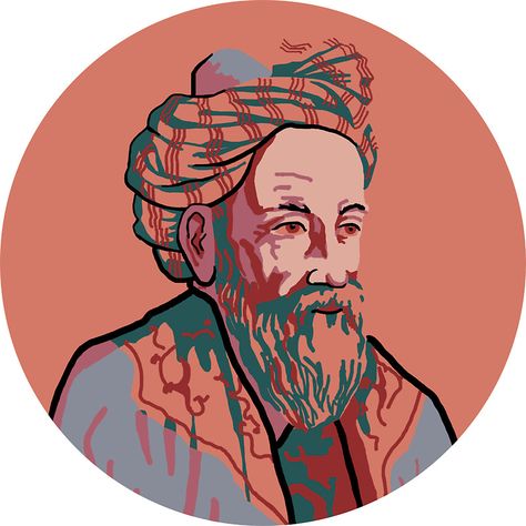 Omar Khayyam by savantdesigns Omar Khayyam Art, Author Portraits, Literature Posters, Rubaiyat Of Omar Khayyam, Omar Khayyam, Muslimah Aesthetic, Wallpaper Space, Figure Drawing Reference, Literature Art