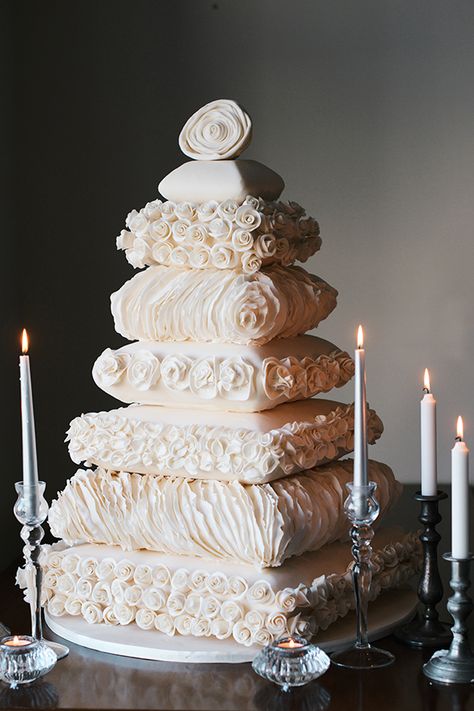 Pillow Wedding Cakes, Textured Wedding Cakes, Best Wedding Cakes, Pillow Cakes, Luxury Wedding Cake, Floral Wedding Cakes, Naked Cakes, Pnina Tornai, Amazing Wedding Cakes