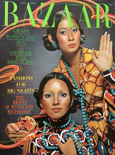 Harper’s Bazaar November 1970 | by myvintagevogue 1970s Vintage Fashion, Harpers Bazaar Covers, Bazaar Magazine, Harpers Bazaar Magazine, Fashion 1970s, I'm Just A Girl, 70’s Fashion, Fashion Magazine Cover, Vogue Us