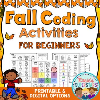 These fun fall themed coding activities are great for beginners to learn the basics of directional coding. There are 25 different ready to print unplugged coding activities that have students follow directional codes and create their own program using arrows. Use these activities as a STEM center or for independent work as an introduction to coding. There is also a digital version using Google Slides. Students will need a Google account to use the digital version of the coding activities. This r Coding 101, Makerspace Elementary, Unplugged Coding Activities, Coding Activities, Coding Classes For Kids, Coding Lessons, Coding For Beginners, Teaching Coding, Computer Lessons