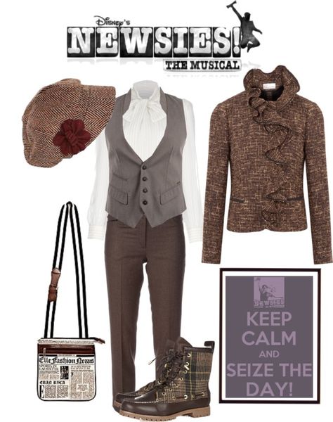 Newsies Outfit, 1970 Clothing, Newsies Costume, 1970 Outfits, Musical Outfits, Broadway Costumes, College Clothes, Disney Bounds, Harry Potter Style