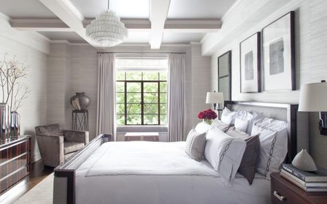 Master Bedroom Ideas | Small & Large Bedroom Tips | LuxDeco.com Victoria Hagan Interiors, Meal For 2, Bedroom Window Treatments, Victoria Hagan, Classical Furniture, Sarah B, Neutral Bedrooms, Beautiful Mirror, Bedroom Window