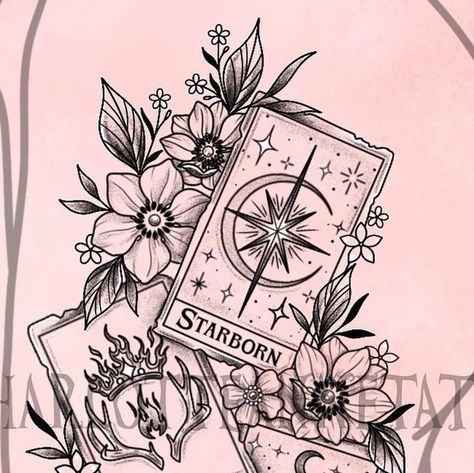 Cauldron Tattoo Acotar, Acotar Tog Crescent City Tattoo, Throne Of Glass Tattoo Small, Sarah J Maas Tattoos, Sjm Tattoos, Maas Tattoo, Tarot Tattoo Ideas, Crescent City Tattoo, Sarah J Maas Tattoo