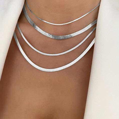 Chocker Necklace, Herringbone Necklace, Party Necklace, Unisex Necklace, Wedding Party Jewelry, Chains Necklaces, Jewelry For Her, Chain Choker, Metal Necklaces