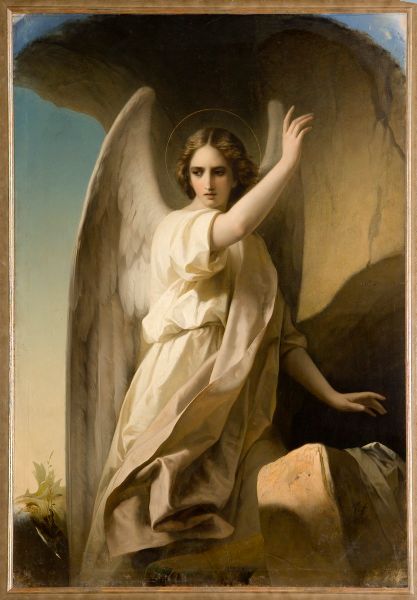 Guardian Angel Pictures, Neoclassical Art, Angel Gabriel, Rennaissance Art, Angel Painting, Biblical Art, Classic Paintings, Angel Pictures, Jesus Art