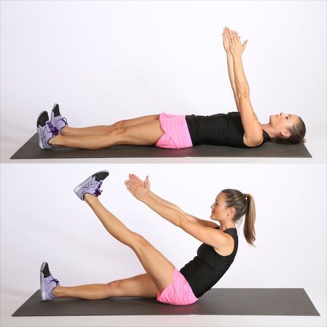 15 Simple Yet Effective Ab Exercises You Can Do at Home V Ups, Ab Moves, Effective Ab Workouts, 30 Minute Workout, Lower Abs Workout, Best Abs, Popsugar Fitness, Ab Exercises, Core Exercises