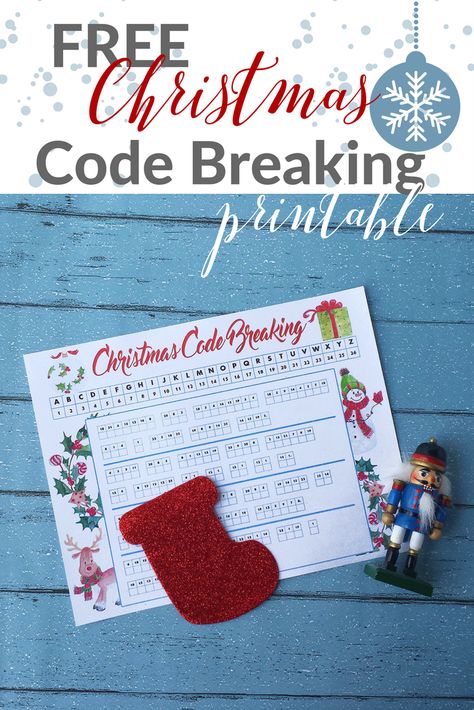 Download your free Christmas Code Breaking printable to keep your kids' brains busy while you finish those last minute holiday preps. Homeschool Holidays, Christmas Learning, Christmas Units, Christmas Lesson, Christmas Papers, Holiday Lessons, Holiday Prep, Christmas Math, Christmas School