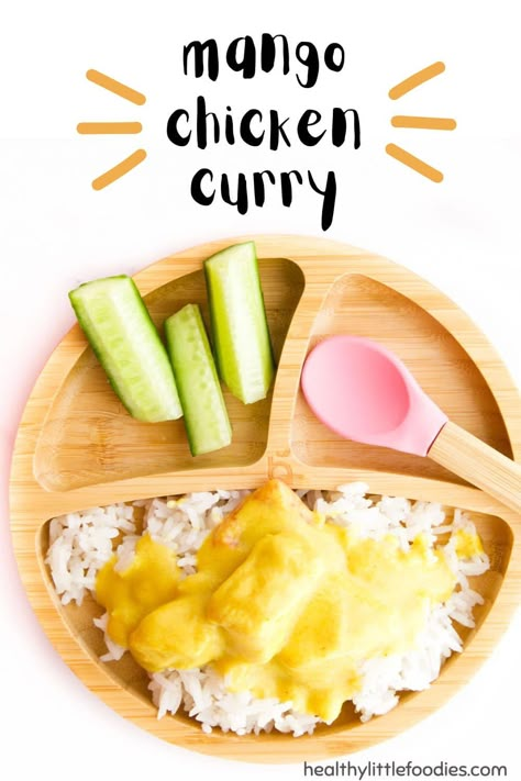 Mango Chicken Curry Spicy Mango Chicken, Baby Weaning Recipes, Bailey Recipes, Baby Jam, Mango Chicken Curry, Plated Food, Baileys Recipes, Mango Chicken, Apricot Chicken