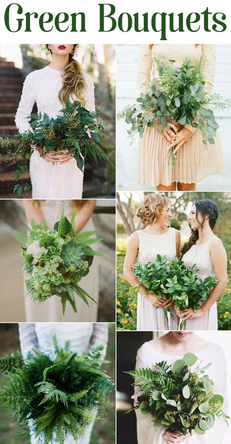 Green Foliage Bouquet, Wedding Bouquets Bride Greenery, Pothos Wedding Bouquet, Foliage Wedding Bouquet, Wedding Bouqette Of Flowers, All Green Bouquet, Green Bouquets Wedding, Houseplant Bouquet Wedding, Greenery Only Bouquet