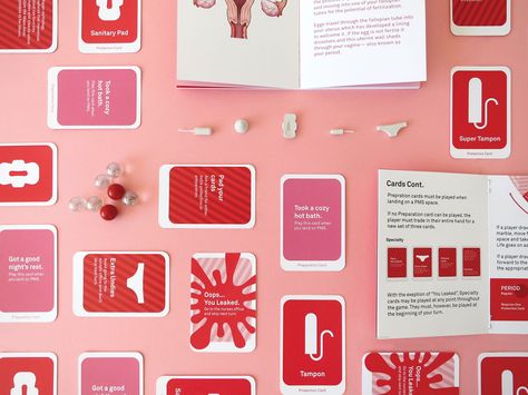 The Period Game Period Party, Menstrual Cup, Sanitary Pads, Feminine Hygiene, Birth Control, Design Graphique, American Design, Board Games, Packaging Design