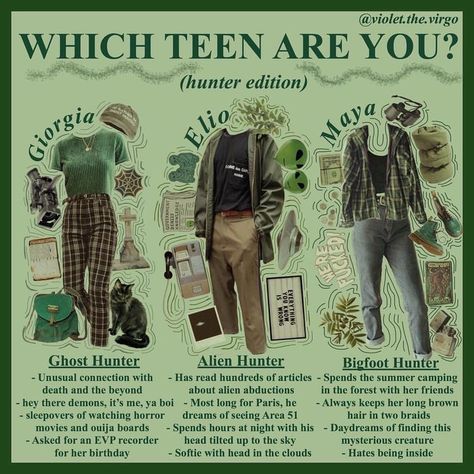 forest green hunters teens clothes fall summer nostalgia nostalgic Cryptidcore Outfit Summer, Forest Green Clothes Aesthetic, Cryptid Hunter Aesthetic Outfit, Cryptid Clothes, Cryptid Outfit, Ghost Hunter Outfit, Nostalgic Clothes, Cryptid Summer, Forest Green Fashion