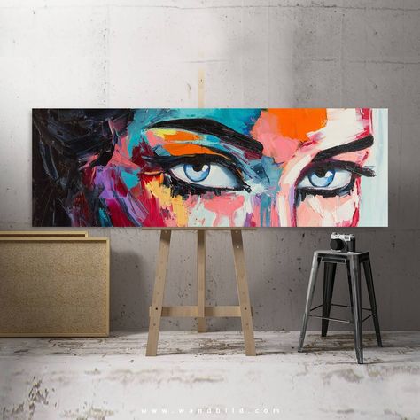 #oiloncanvas #arte #artlovers #art Black Canvas Paintings, Abstract Portrait Painting, Art Studio Design, Large Canvas Painting, Abstract Face Art, Canvas Painting Tutorials, Art Painting Gallery, Pop Art Wallpaper, Diy Canvas Art Painting