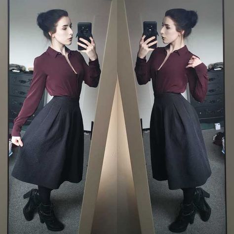 Imgur Post - Imgur Corporate Goth Outfits, Edgy Work Outfits, Corporate Goth, Casual Goth, Goth Outfit, Goth Clothing, Goth Nails, Goth Aesthetic, Work Today