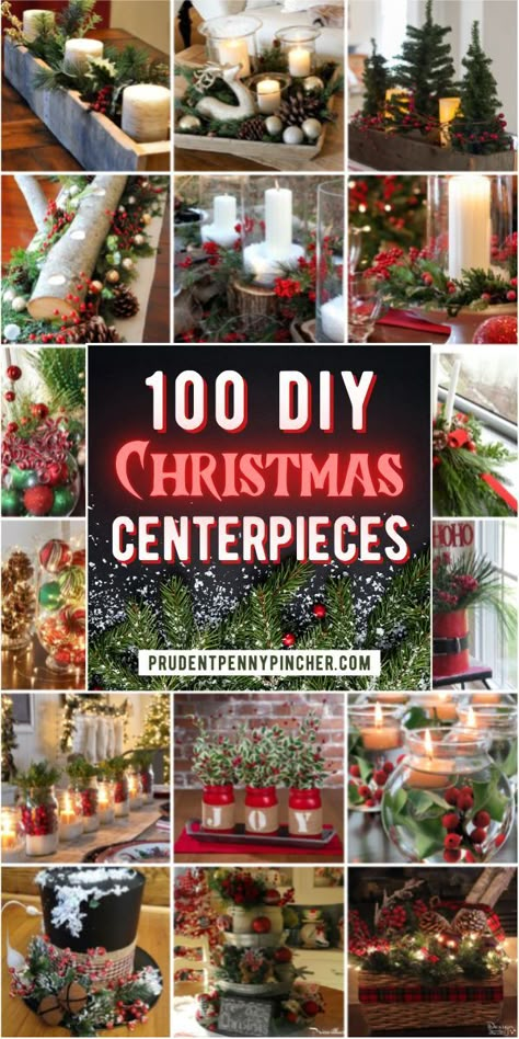 Diy Christmas Centerpieces, Natal Country, Centerpieces Christmas, Diy Halloween Party, Farmhouse Centerpiece, Christmas Table Centerpieces, Decor Hacks, Christmas Centerpieces Diy, Christmas Tablescape