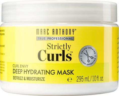 The Strictly Curls Collection was formulated with all curly hair types in mind. Whether your hair needs a bit of boost or some serious taming, this renowned line will have a curly hair product for you to create the curly hair style of your dreams. All Strictly Curls products are enriched with Soya Bean and Shea Butter to add intense moisture, while Silk Amino Acids smooth cuticles and Vitamin E protects and promotes healthy hair that shines. This unique formula will give you envious curls while Curly Products Perfect Curls, Hair Mask To Bring Back Curls, Marc Anthony Curly Hair Products, Curl Mask, Marc Anthony Leave In Conditioner, Curls Products, Dr Bedroom, Strictly Curls, Curly Hair Style