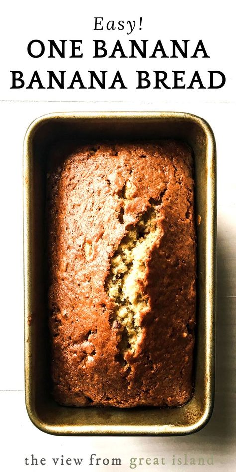 Single Banana Bread Recipe, 1 Banana Recipe, One Banana Banana Bread, Banana Banana Bread, Island Recipes, Cake Breakfast, Walnut Recipes, Easy Banana Bread Recipe, One Banana