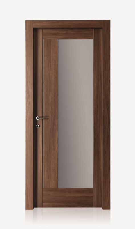 Laminated assembled door panels | Braga S.p.a. Wood Bathroom Door, Internal Doors Ideas Modern, Modern Bathroom Door, Bathroom Door Design, Bathroom Door Ideas, Wooden Glass Door, Wood Glass Door, Pintu Interior, Glass Door Design