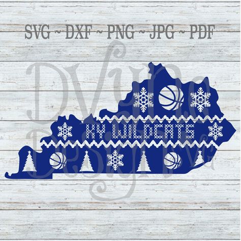 Ky Wildcats Basketball SVG, Kentucky Christmas SVG, Christmas Sports Digital Cut File for Silhouette or Cricut Machines, Instant Download Ugly Christmas Sweater Svg, Kentucky Christmas, Wildcats Basketball, Ky Wildcats, Basketball Svg, Christian Svg, School Mascot, Boy Tees, Svg Christmas