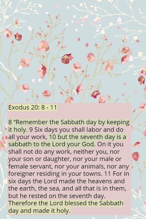 Remember The Sabbath Day To Keep It Holy, What To Do On Sabbath Day, Sabbath Day Activities, Saturday Sabbath, The Sabbath Day, Exodus 20, Pretty Phone Backgrounds, God Centered, Sabbath Day