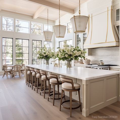 Cream Kitchen Cabinets, Warm Wood Flooring, Cream Kitchen, Neutral Kitchen, Dream Kitchens Design, Farmhouse Kitchen Cabinets, Kitchen Farmhouse, Kitchen Inspiration Design, Modern Farmhouse Kitchens