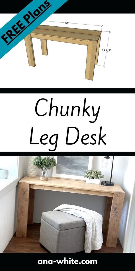 Desk Legs Diy, Build Your Own Desk, Wood Crafts Furniture, Desk Leg, End Table Plans, Diy Desk Plans, Diy Wood Plans, Coffee Table Plans, Desk Plans