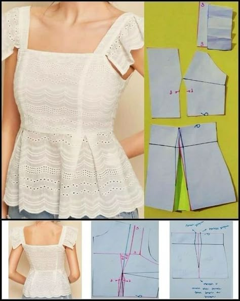 Sewing for you Áo Blu, Sewing Blouses, Fashion Design Patterns, Diy Vetement, Costura Diy, Diy Fashion Clothing, Blouse Pattern Sewing, Diy Sewing Clothes, Clothes Sewing Patterns