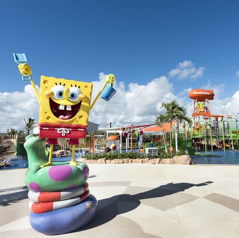 Nickelodeon Hotel and Resorts Nickelodeon Punta Cana, Nick Land, Spongebob Room, Nickelodeon Resort, Poconos Resort, Nickelodeon Hotel, Fun Water Parks, Family Trip Ideas, Punta Cana Resort