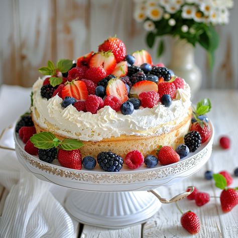 Sweet Symphony Chantilly Cake Recipe Berry Cake Filling, Cake Equipment, Chantilly Cake Recipe, Protein Cake Recipes, Whipped Mascarpone, Berry Chantilly Cake, Chantilly Cake, Learn Cake Decorating, Piping Tip