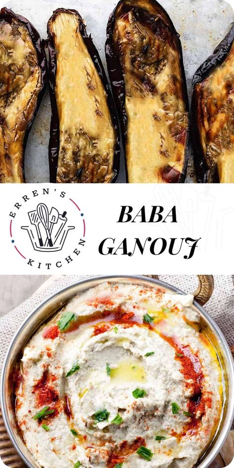 This Incredible Baba Ganoush recipe uses roasted garlic instead of raw making it into a version that's rich delicious and, luxuriously creamy. Baba Ghanoush Recipe, Baba Ganush, Baba Ganoush Recipe, Babaganoush Recipe, Small Eggplant, Eggplant Dip, Party Dip, Eggplant Dishes, Baba Ganoush