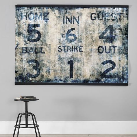 Boy's Rooms, Baseball Scoreboard, Memorabilia Display, Baseball Wall Art, Creek House, Baseball Wall, Decor Pottery, Bean Bag Toss Game, Bag Toss Game