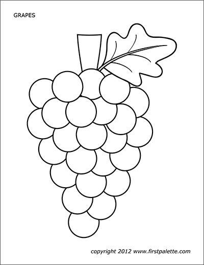 Tree Templates | Free Printable Templates & Coloring Pages | FirstPalette.com Free Printable Templates, Fruit Coloring Pages, Grape Color, Sunday School Crafts, Gourd Art, Bible Crafts, Printable Templates, Themed Crafts, Templates Printable Free