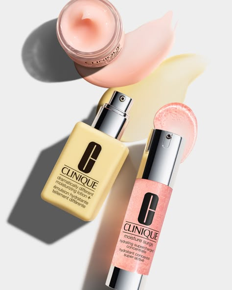 COSMETICS // CLINIQUE - PORTFOLIO Clinique Cosmetics, Clinique Skincare, Fragrance Photography, French Skincare, Clinique Moisture Surge, Clinique Moisturizer, Beauty Vitamins, Beauty Gadgets, Moisturizing Lotion