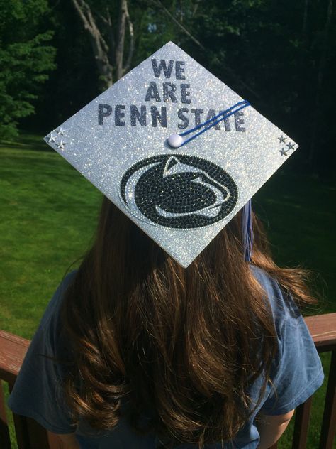 Penn State Graduation Cap Penn State Grad Cap Ideas, Psu Grad Cap, Penn State Cap Decoration, Penn State Graduation Party Ideas, Penn State Grad Party, Penn State Grad Cap, Penn State Graduation Party, Penn State Graduation Cap, Penn State Aesthetic