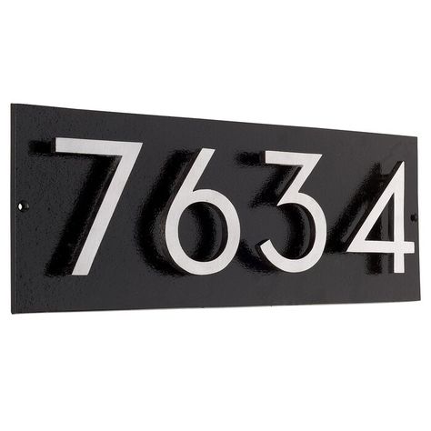 4 Number, Modern House Number, House Number Plaque, Black Brick, Address Numbers, House Number Sign, Number Sign, Address Plaque, Metal Products