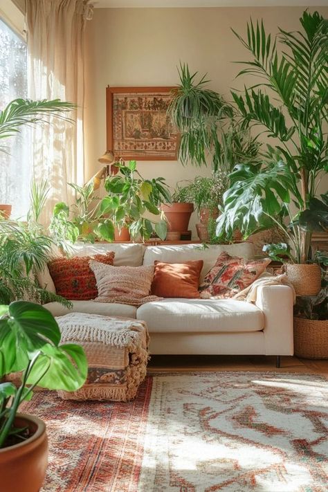 "Create a lush and vibrant space with an Urban Jungle Living Room! 🌿🛋️ Perfect for filling your home with plants and natural textures. 🌟✨ #UrbanJungle #LivingRoomDesign #PlantDecor" Urban Jungle Living Room, Jungle Living Room, Picture Frame Mirror, Home With Plants, Large Picture Frame, Throw Pillow Combinations, Urban Rooms, High Gloss Kitchen, Earthy Home Decor