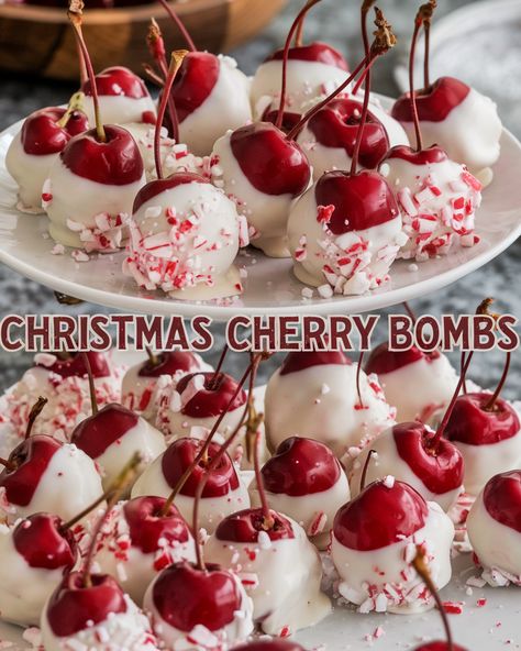 If you’re looking for a festive and easy-to-make holiday treat, these Christmas Cherry Bombs are the perfect choice! They’re sweet, […] Christmas Bombe Dessert, Christmas Cherry Desserts, Edible Christmas Centerpieces, Cherry Christmas Cake, Cherry Mash Truffles, Cherry Christmas Dessert, Festive Christmas Desserts, Cherry Mash Bars Recipe, Christmas Theme Desserts