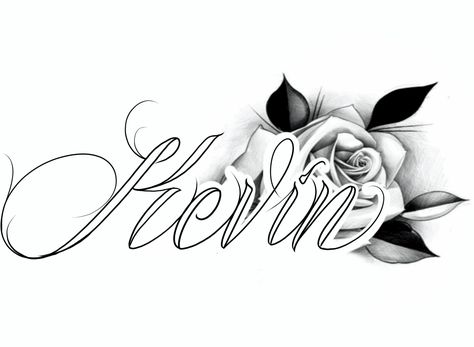 Kevin Tattoo Name, Kevin Name, Kid Name Tattoo, Name Drawings, Name Tattoo Designs, Tattoo Design Book, Name Tattoo, Design Book, Name Tattoos