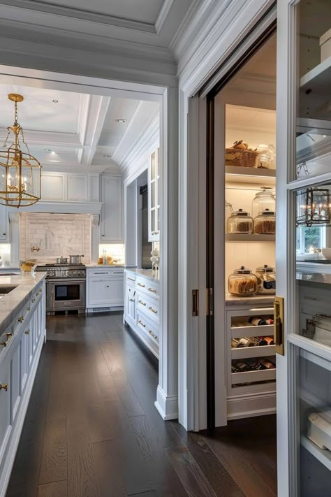 Pantry Designs, Chandelier Minimalist, Kitchen Pantries, Pantry Layout, Art Chandelier, House Pantry, Pantry Inspiration, Restaurant Pendant Light, Creative Restaurant