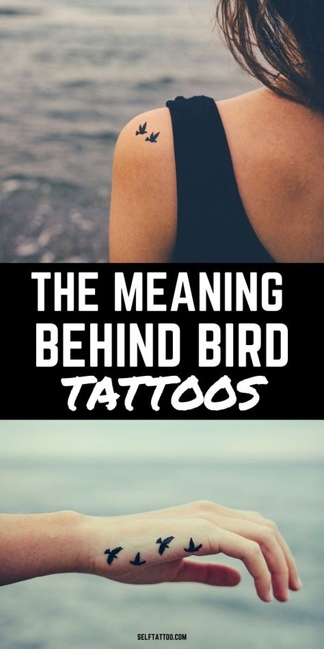 United States Tattoo, 4 Bird Tattoos For Women, Meaningful Bird Tattoos, Birds Tattoo Meaning, Small Bird Tattoo Ideas, Dainty Bird Tattoos For Women, Multiple Bird Tattoo, Bird Tattoos For Men, Sparrow Tattoos For Women